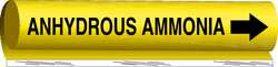 BRADY SPC ABSORBENTS 5631-II PIPE MRKR ANHYDROUS AMMONIA 2-1/2TO7-7/8