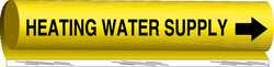 BRADY SPC ABSORBENTS 5703-I PIPE MRKR,HEATING WATR SPPLY,9IN H,8IN W