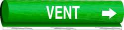 BRADY SPC ABSORBENTS 5780-II PIPE MARKER,VENT,26 IN H,12 IN W