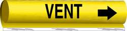 BRADY SPC ABSORBENTS 5781-I PIPE MARKER VENT YEL 1-1/2 TO 2-3/8 IN