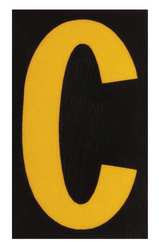 BRADY SPC ABSORBENTS 5890-C REFLECTIVE NUMBERS AND LETTERS C PK 25