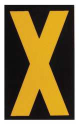 BRADY SPC ABSORBENTS 5890-X REFLECTIVE NUMBERS AND LETTERS X PK 25