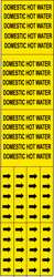 BRADY SPC ABSORBENTS 7087-3C D3329 PIPE MARKER DOMESTIC HOT WATER TO 