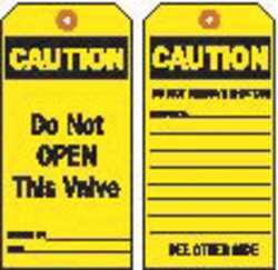 BRADY SPC ABSORBENTS 86426 CAUTION TAG,5 3/4IN H,3IN W,POLYEST,PK10