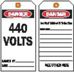 BRADY SPC ABSORBENTS 86650 DANGER TAG 5-3/4 X 3 IN CARDSTOCK PK100