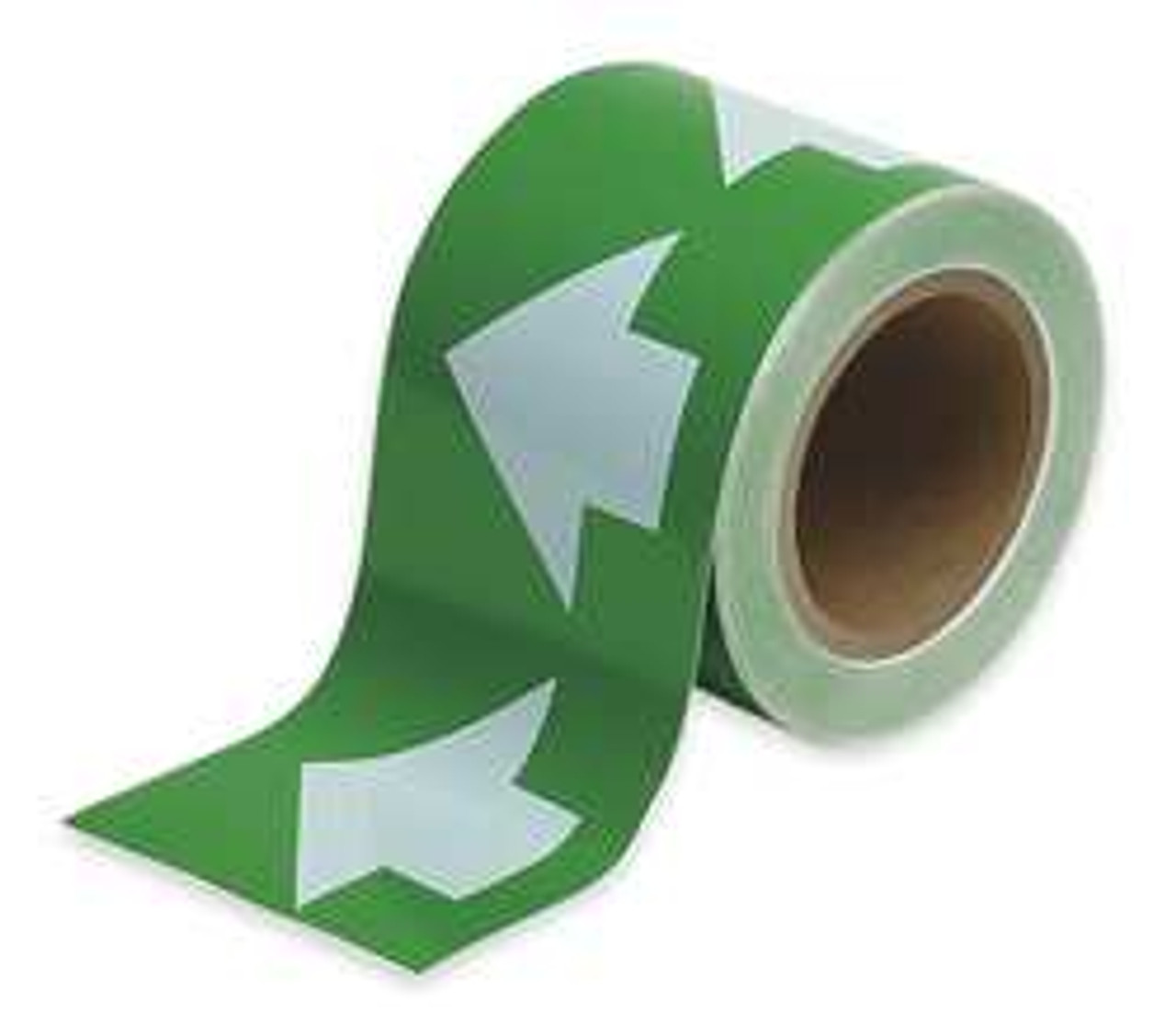 BRADY SPC ABSORBENTS 91425 D3612 ARROW TAPE WHITE/GREEN 1 IN W