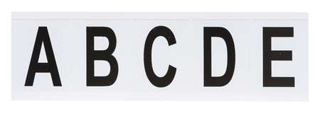 BRADY SPC ABSORBENTS 9714-LTR KIT CARDED LETTERS,A THRU Z,2-1/4 IN. H,PK25