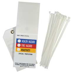 BRADY SPC ABSORBENTS 99108 TAG POLYESTER CHEMICAL HAZARD PK25