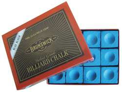 BRUNSWICK 51211016000 BILLIARDS CHALK BLUE PK 12