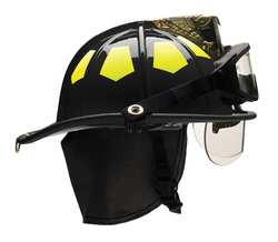 BULLARD US6BKBRK2 FIRE HELMET BLACK FIBERGLASS