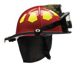 BULLARD US6RD6LGIZ2 FIRE HELMET RED FIBERGLASS