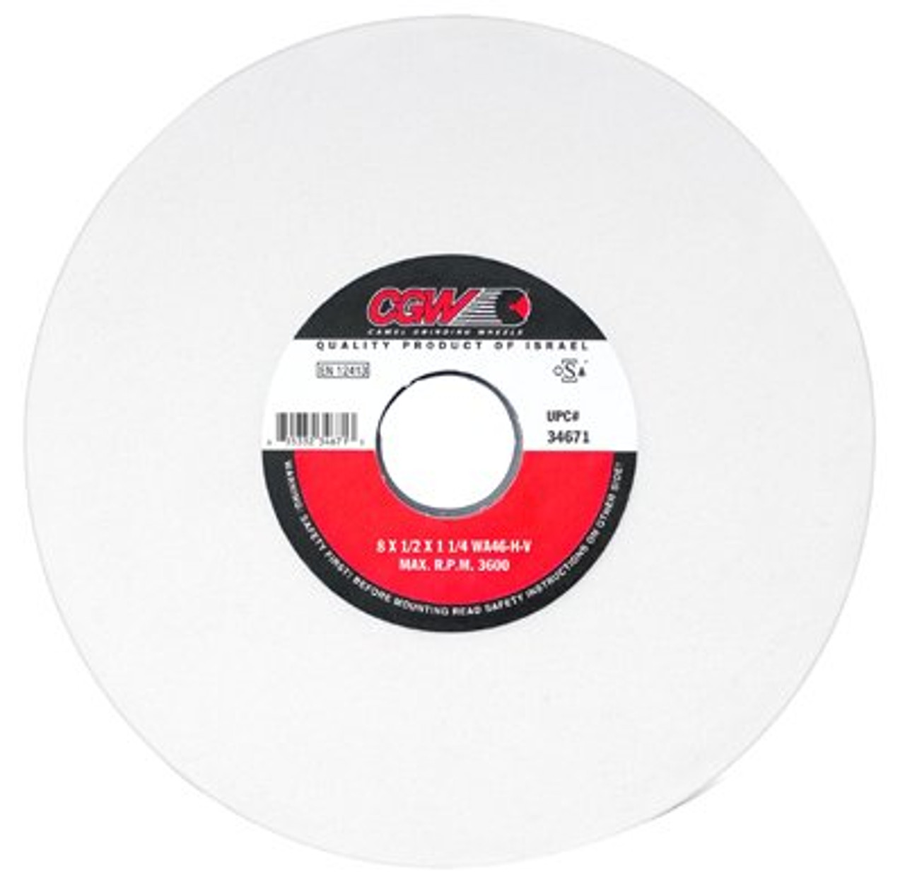CGW ABRASIVES 34752 SURF GRINDING WHL,12X1X5,T1,WA46-H-V