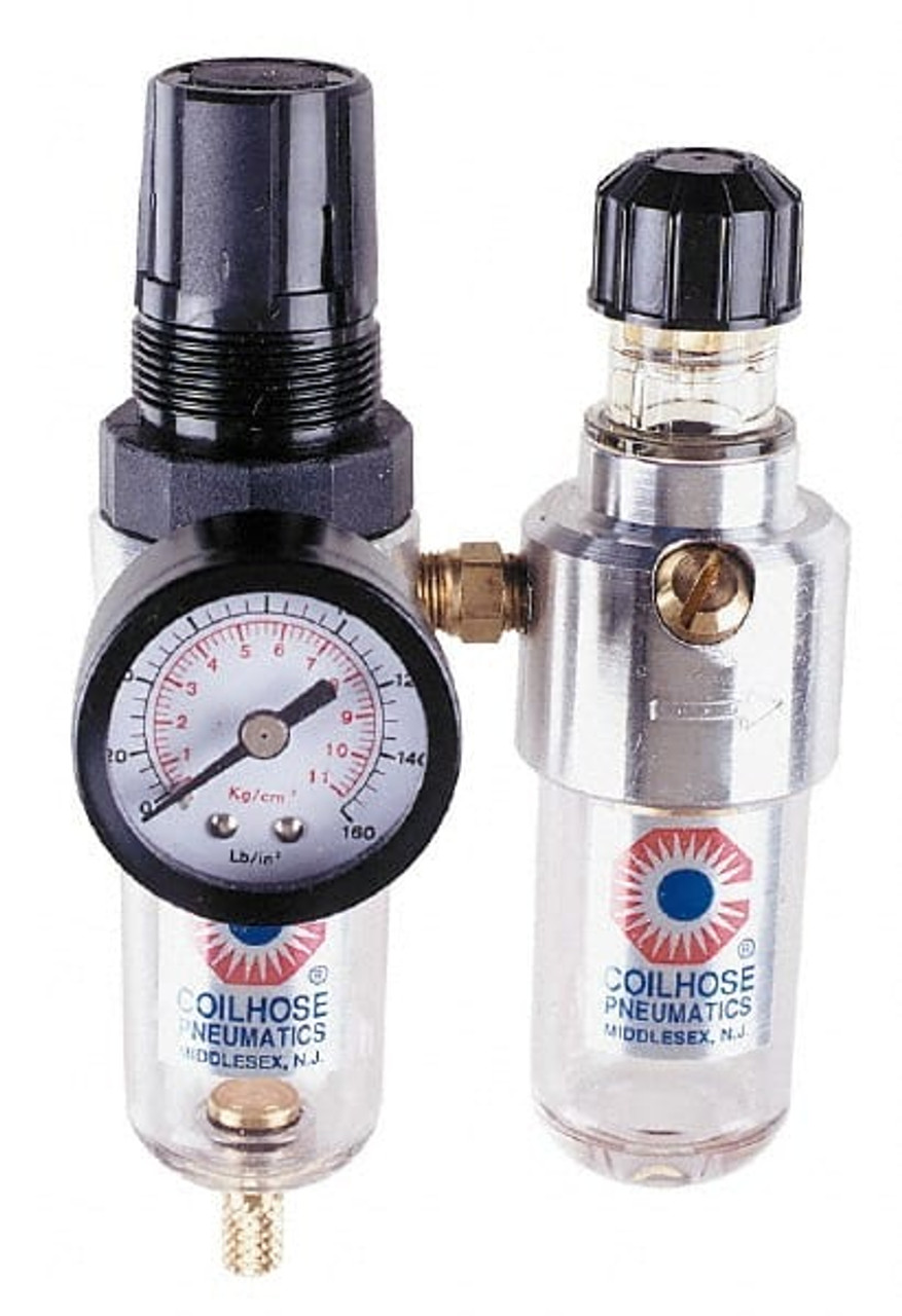 COILHOSE PNEUMATICS MFCL2-G 1/4 FILTER COMBO W/LUBRICATOR & GAUGE COILHOSE PNEUMATICS MFCL2-G 1/4 FILTER COMBO W/LUBRICATOR & GAUGE