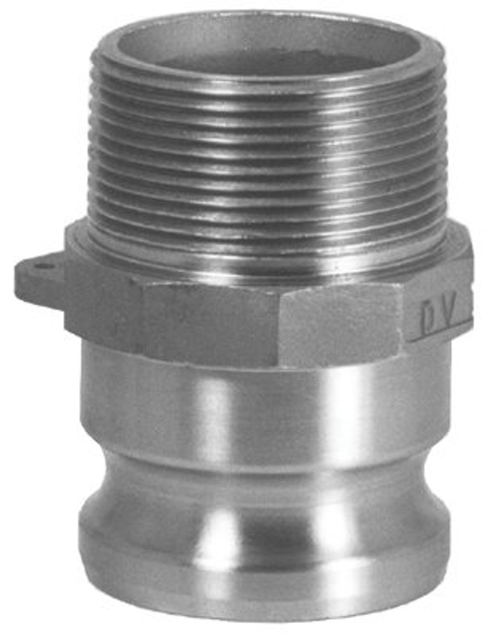 DIXON VALVE  COUPLING 600-F-AL CAM AND GROOVE,AL ADAPTER X MNPT,6"