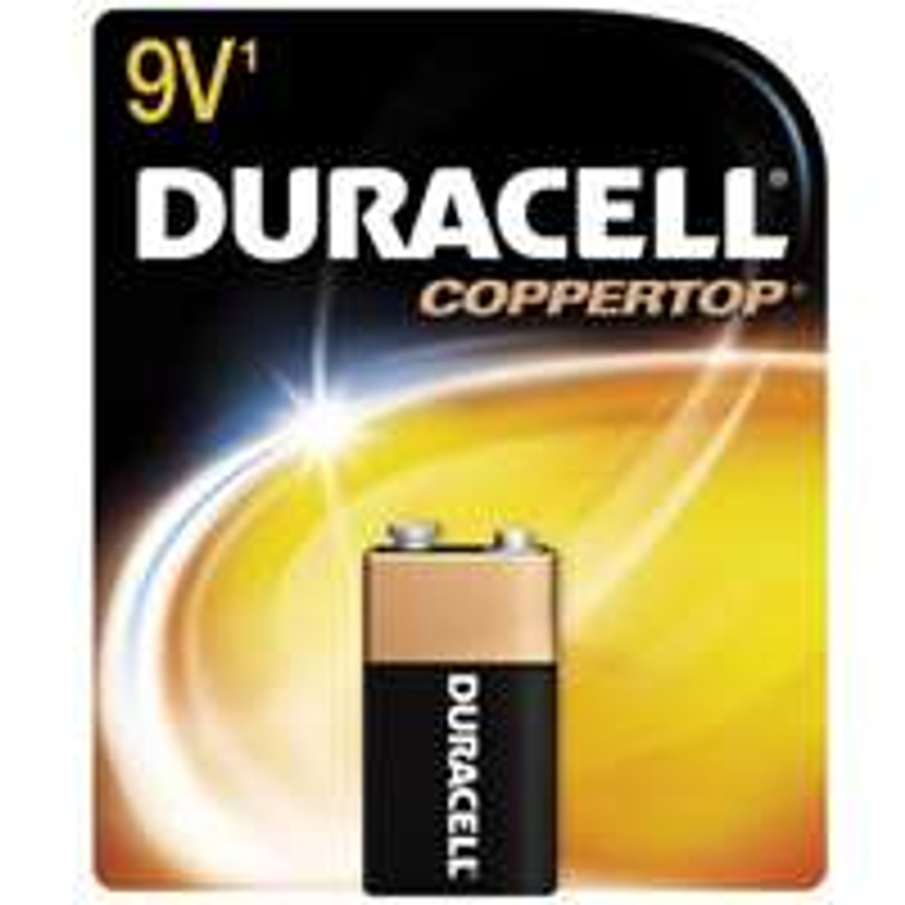 DURACELL MN1604B1Z ALKALINE BATTERY, MN1604, COPPERTOP, 9V,