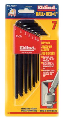 EKLIND TOOL 13207 7PC BALL HEX KEY SET          