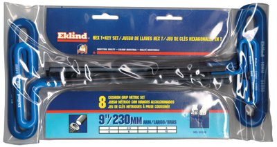 EKLIND TOOL 55198 8 PIECE T-HANDLE HEX KEY SET