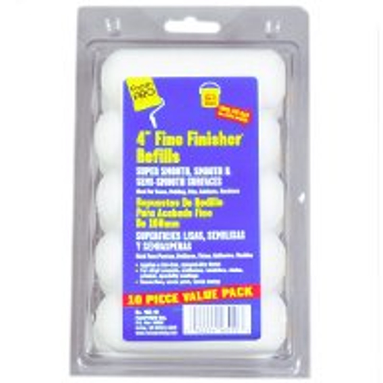 FOAMPRO 165-10 4IN FINE FINISH ROLLER REFILLS
