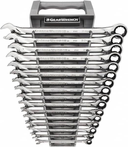 GEARWRENCH 85099 16 PC, 8 - 24MM, 12-POINT METRIC COMBINA