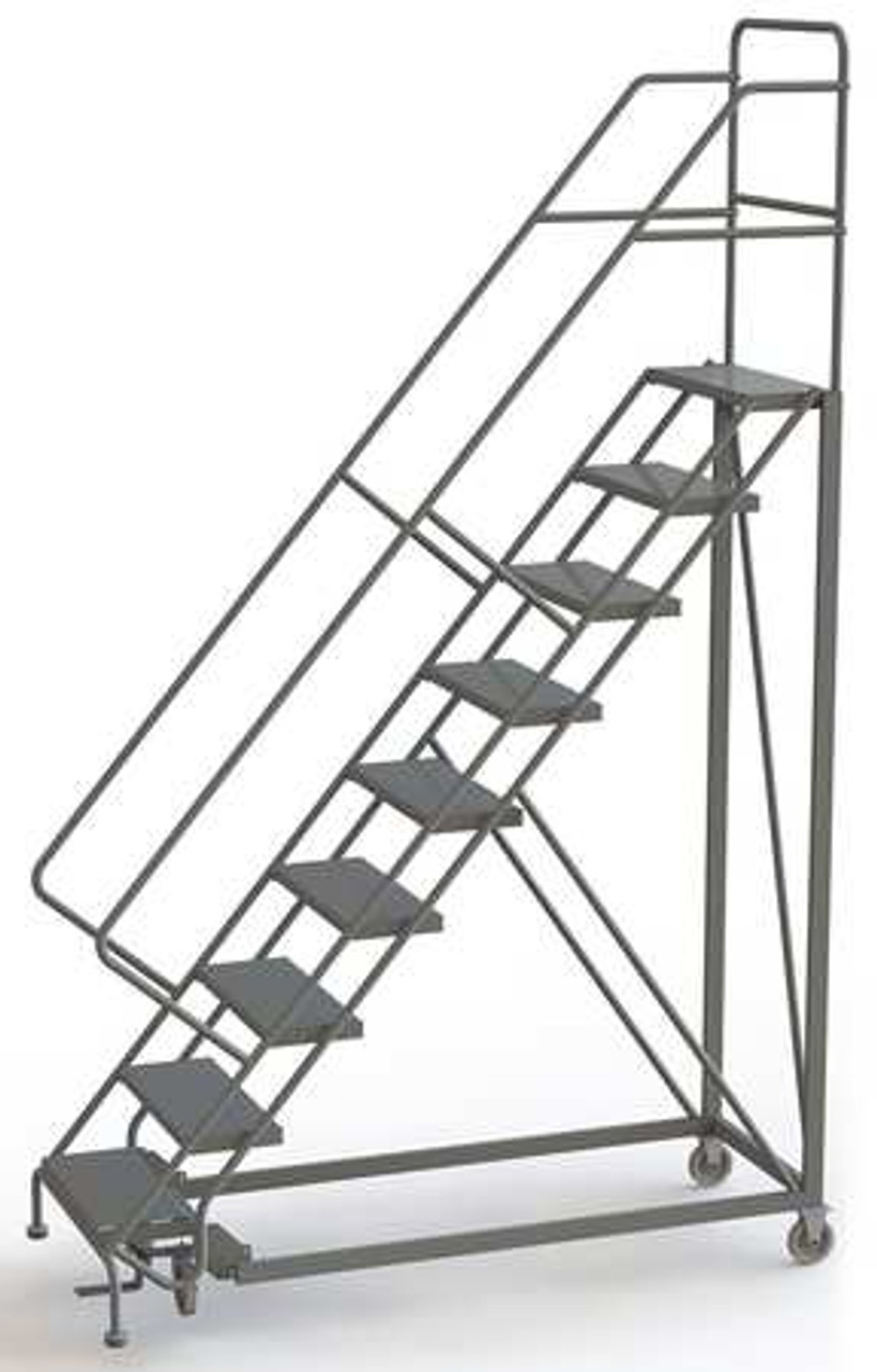 TRI-ARC UKDEC109246 ROLLING LADDER 9 STEPS PERFORATED TREAD