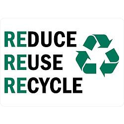 LYLE U1-1075-RD_14X10 RECYCLING SIGN 14X10 IN. ENGLISH