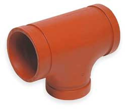 GRUVLOK 0390018042 REDUCING TEE 6 X 6 X 2 IRON 1000 PSI