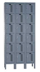 HALLOWELL U3228-6HV-A-HG HALLOWELL SIX TIER 18 DOOR HEAVY-DUTY VE