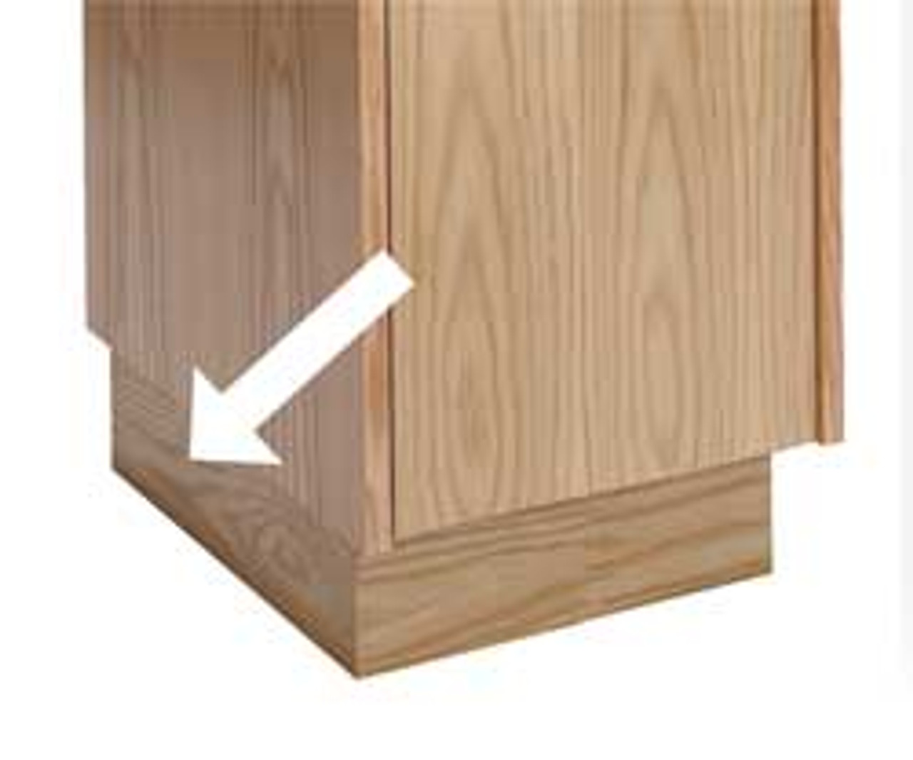 HALLOWELL WCEB18W-RO LOCKER PEDESTAL BASE WOOD W 18 D 18 H 4