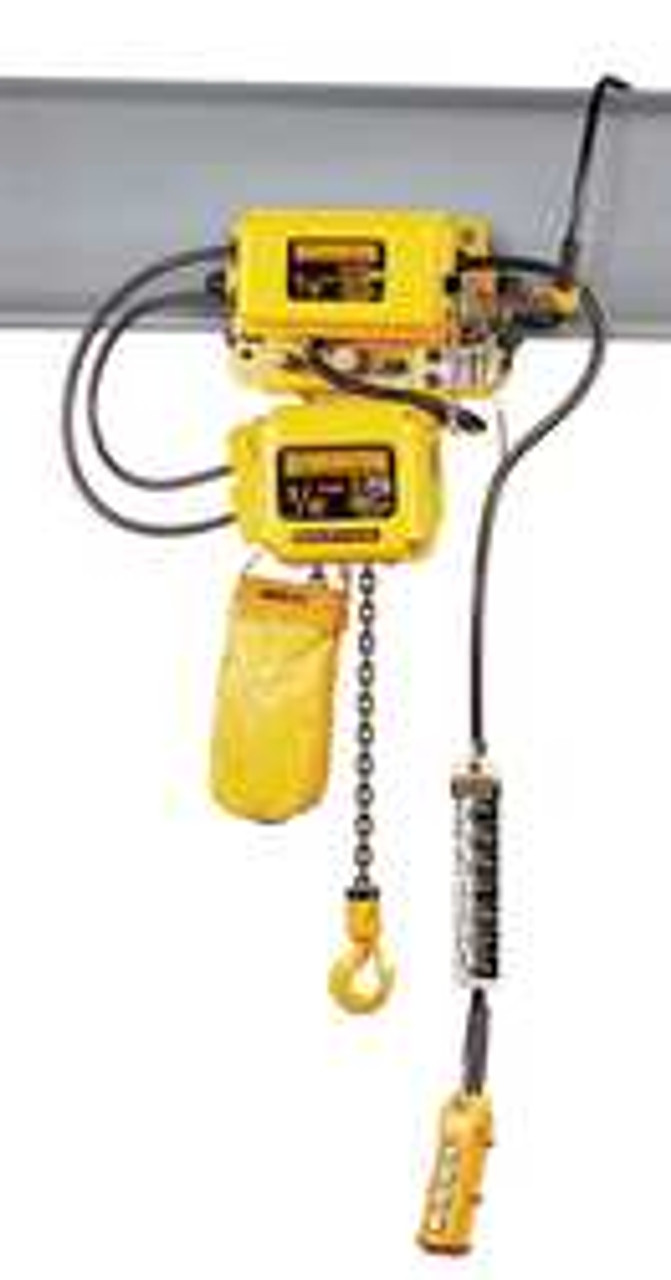 HARRINGTON SNERM005S-L-15 ELECTRIC CHAIN HOIST W/TROLLEY 1000 LB.