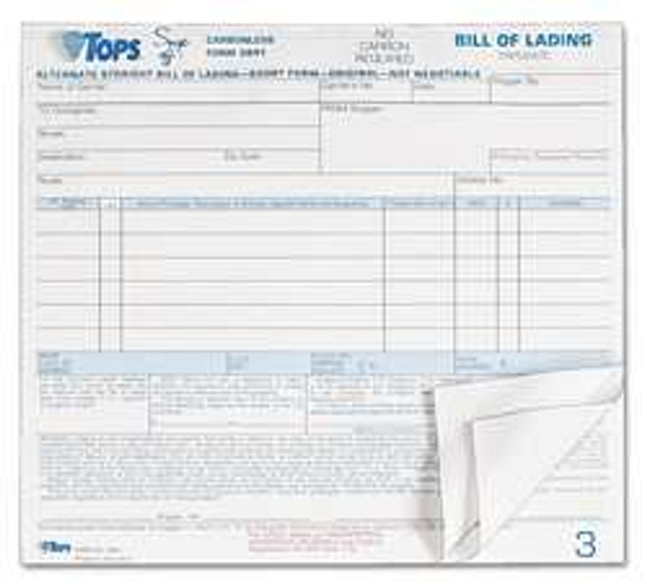 TOPS MANUFACTURING CO. TOP3841 50 SHEET, 8-1/2 X 7", SHORT FORM