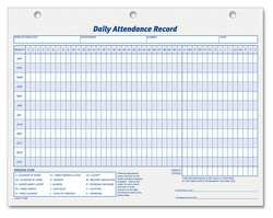 TOPS MANUFACTURING CO. TOP3284 50 SHEET, 8-1/2 X 11", ATTENDANCE CARD
