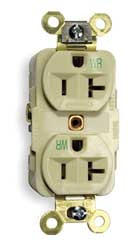 HUBBELL HBL5362IWR RECEPTACLE 20A 125V 5-20R 2P 3W
