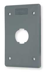 HUBBELL HI14GY WALL PLATE 1PORT 1GANG