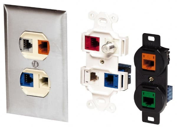 HUBBELL Q106E OUTLET FRAME 4 PORT