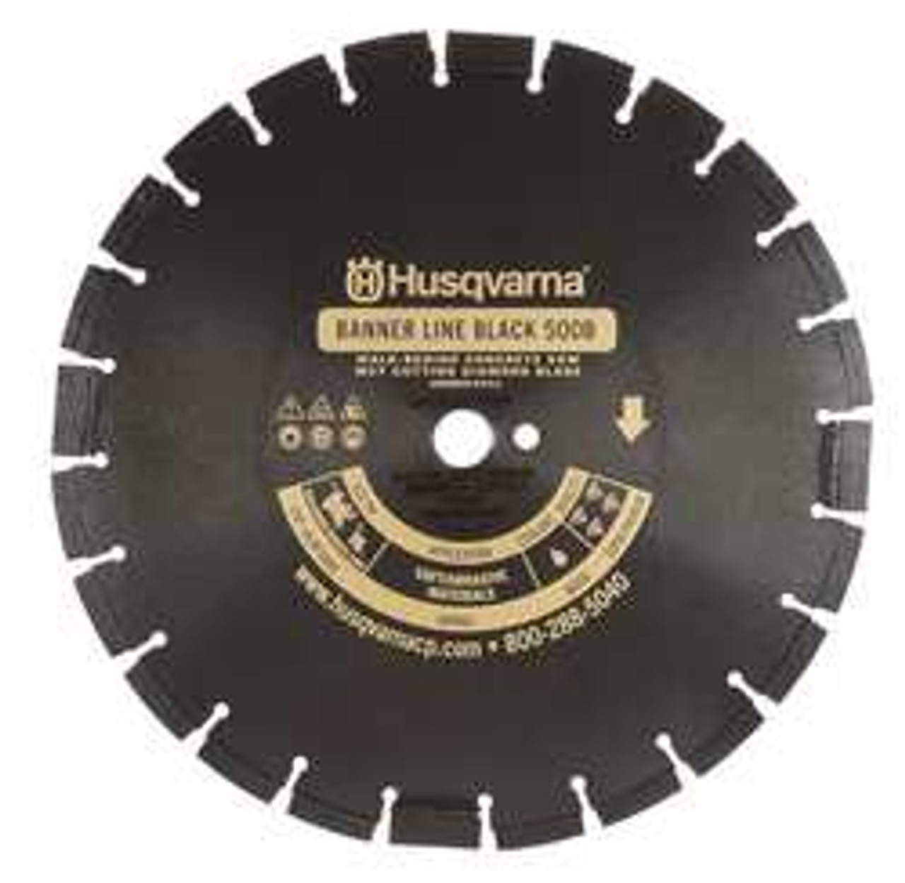 HUSQVARNA Black500B-R-18 DIAMOND SAW BLD WET SGMNTD RIM 18 IN DIA