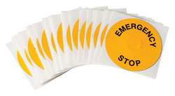 BRADY SPC ABSORBENTS THTEP-248-593YL LEGEND PLATE LABEL,ROUND,22MM,PK25