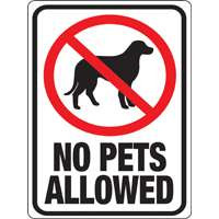 HY-KO PRODUCTS 20616 SIGN NO PETS ALLOWED PLASTIC