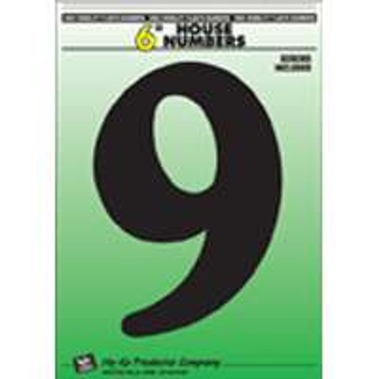 HY-KO PRODUCTS 30209 6IN #9 BLACK PLASTIC NUMBER   