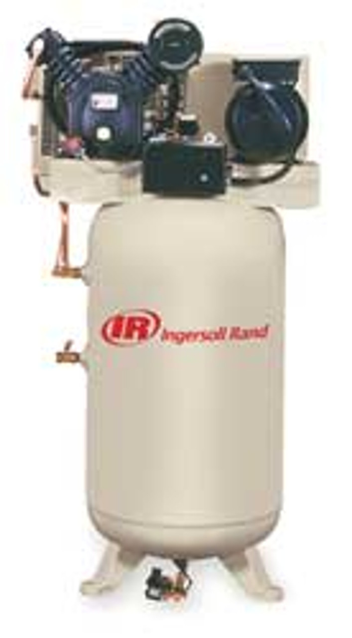 INGERSOLL-RAND 2475N5FP-230-1 ELECTRIC AIR COMPRESSOR 2 STAGE 16.8 CFM