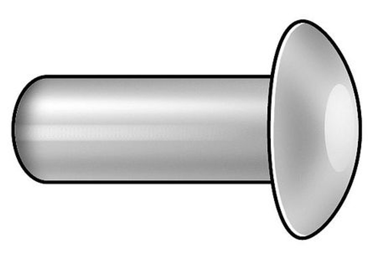 HANSON RIVET TFC0404-100 SEMI-TUBULAR RIVET 1/16X1/8 IN PK 100