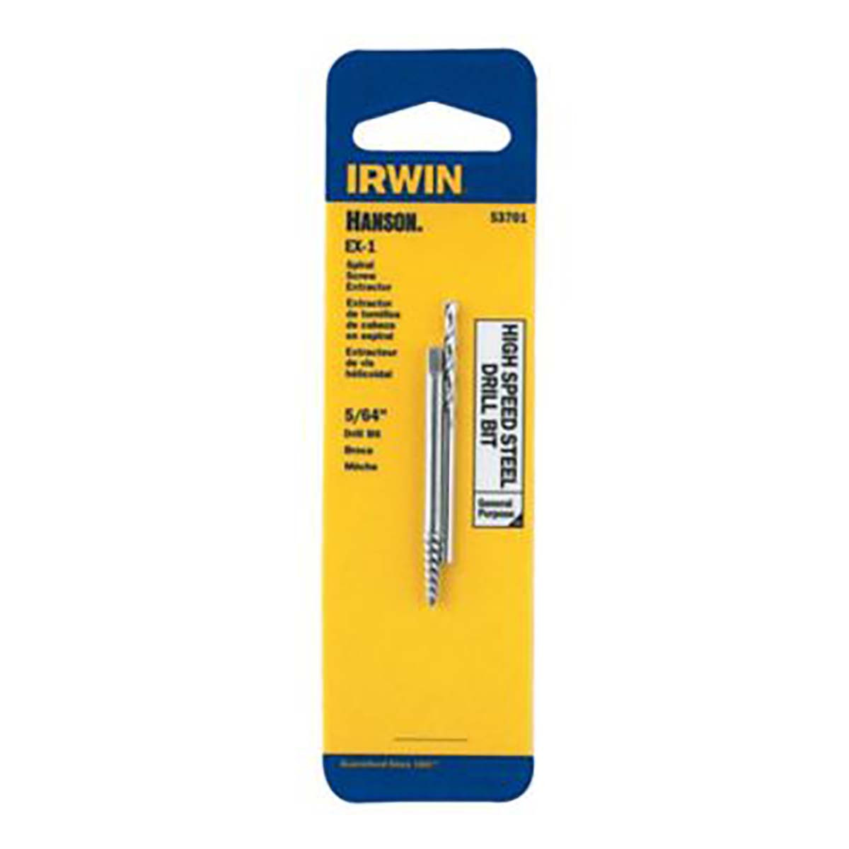 IRWIN 53701 EXTRCTR + DRL BIT EX-1+5/64
