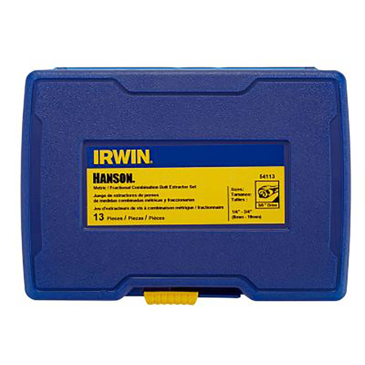 IRWIN 54113 EXTRACTOR SET: 13 PC. 1/4"-3/4" WITH 3/8