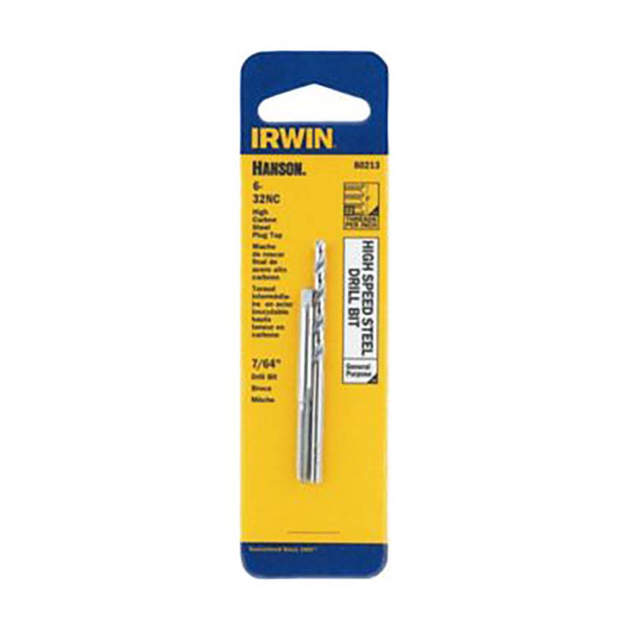 IRWIN 80213 TAP + DRILL BIT 6-32 NC + 7/64 IRWIN 80213 TAP + DRILL BIT 6-32 NC + 7/64