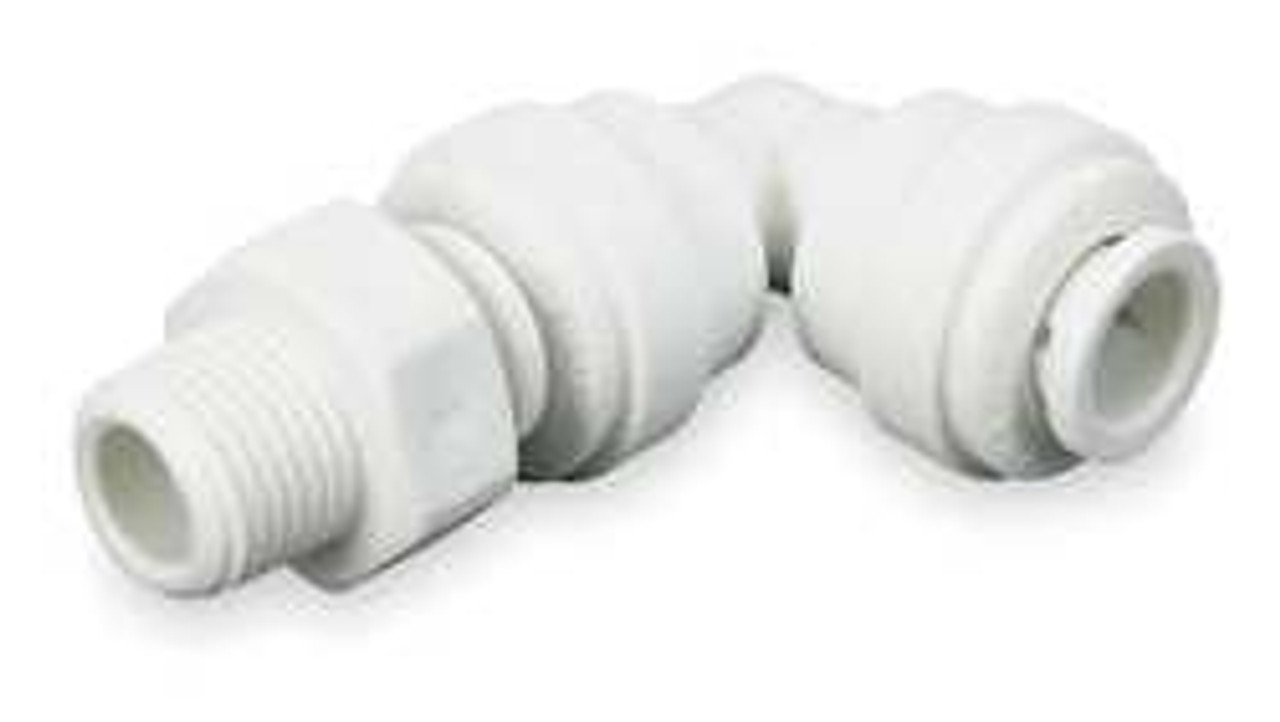 JOHN GUEST PI091603S-PK10 SWIVEL ELBOW 1/2 IN TUBE OD GRAY PK 10