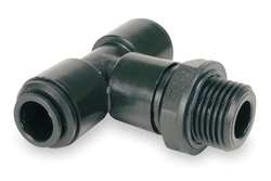 JOHN GUEST PM100501E-PK10 SWIVEL BRANCH TEE 5MM TUBE OD BLK PK 10