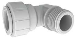 JOHN GUEST PSEI482024 MALE FIXED ELBOW 1/2 CTS X 1/2 NPT WHITE