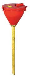 JUSTRITE MFG COMPANY 08208  W/33IN TUBE SELF CLOSING FUNNEL,RED,GALVSTL,NPS/NPT