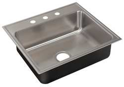 JUST MANUFACTURING SL-2225-A-GR-3 DROP-IN SINK WITH FAUCET LEDGE 25 IN L