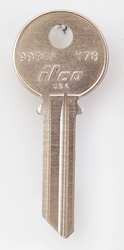KABA ILCO 998GA-Y78 KEY BLANK BRASS TYPE Y78 6 PIN PK 10