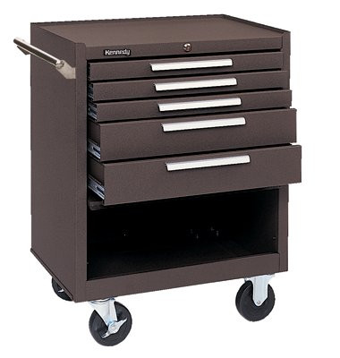 KENNEDY 275XB 00606 ROLLER CABINET 5 DRAWERS BROWN